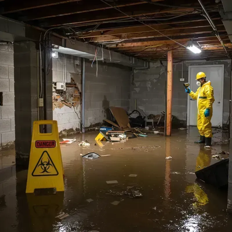 Flooded Basement Electrical Hazard in Salyersville, KY Property